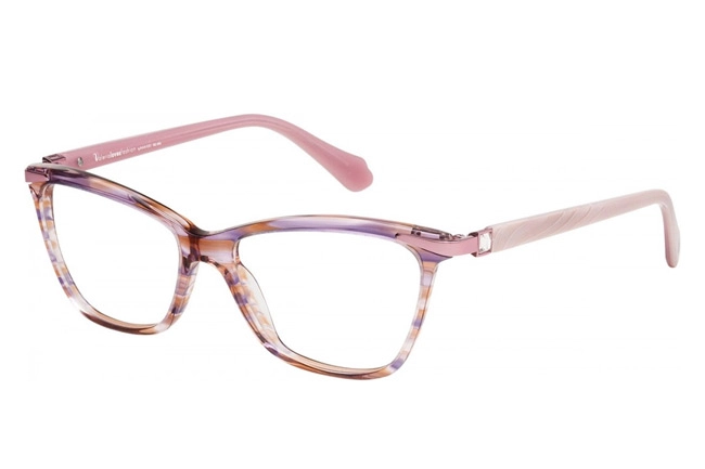 Lentes de aumento para mujer, cristales transparentes y de color rosa